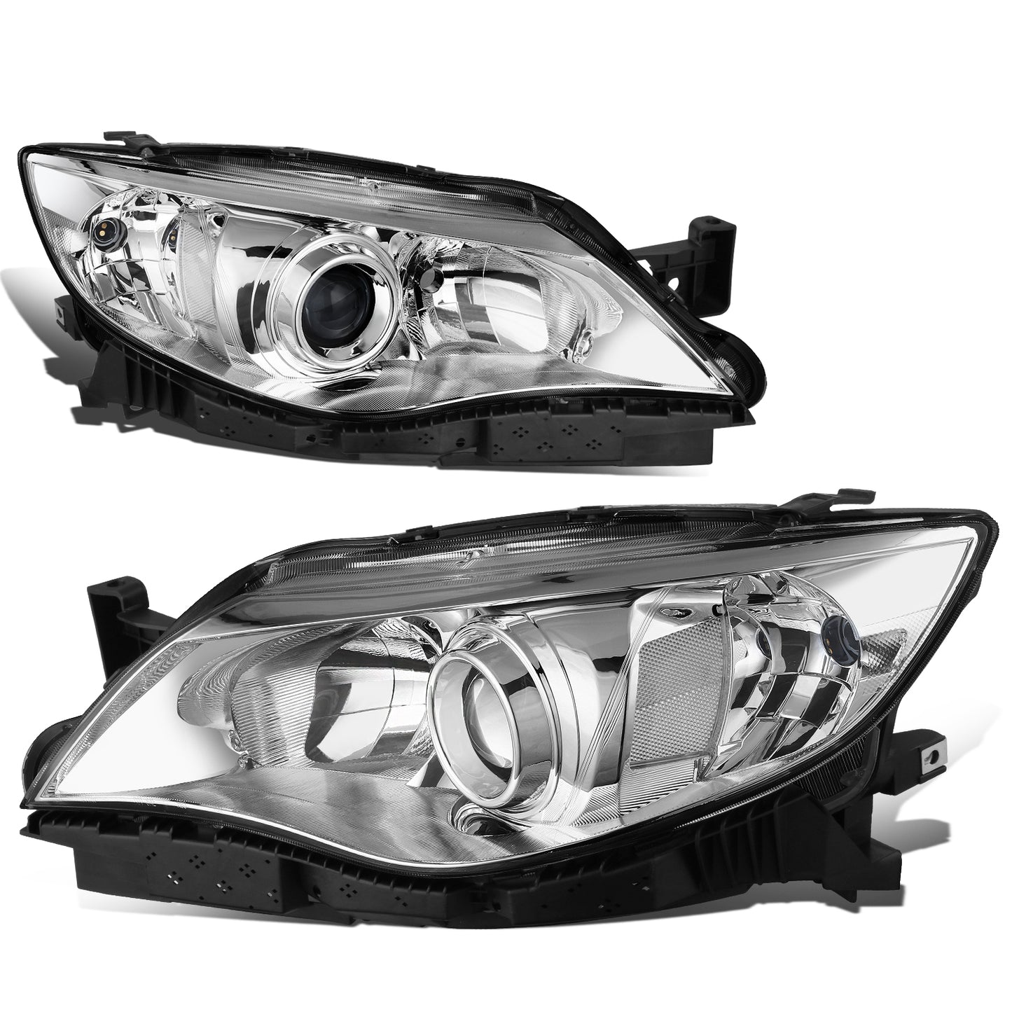 FAROS 08-11 SUBARU IMPREZA - FITS MODELS W/ FACTORY EQUIPPED HALOGEN HEADLIGHTS - DOES NOT FIT MODELS W/ FACTORY EQUIPPED HID HEADLIGHTS - OE STYLE - H11 LOW / 9005 HIGH / 1157A SIGNAL - CHROME HOUSING / CLEAR CORNER
