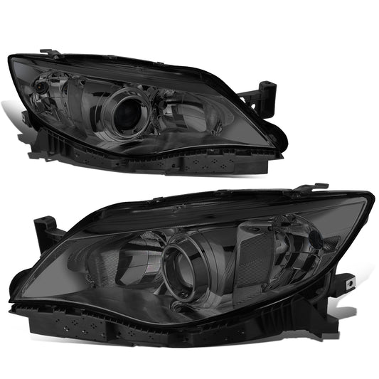 FAROS 08-11 SUBARU IMPREZA - FITS MODELS W/ FACTORY EQUIPPED HALOGEN HEADLIGHTS - DOES NOT FIT MODELS W/ FACTORY EQUIPPED HID HEADLIGHTS - OE STYLE - H11 LOW / 9005 HIGH / 1157A SIGNAL - CHROME HOUSING / SMOKED LENS / CLEAR CORNER