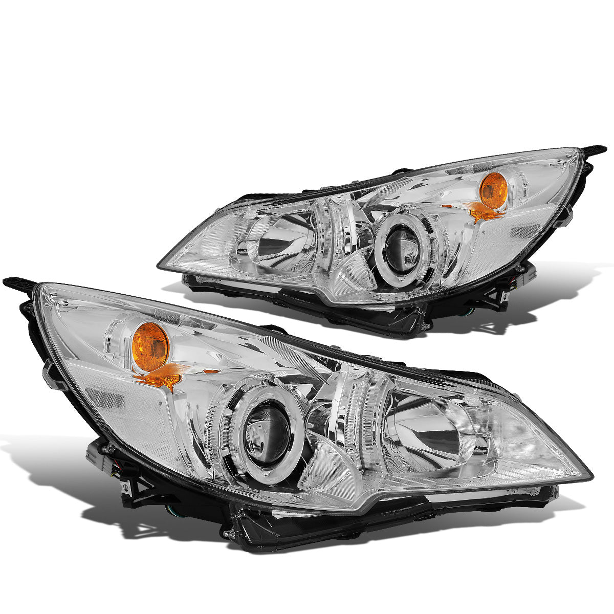 FAROS 10-14 SUBARU OUTBACK, LEGACY - PROJECTOR - 9005 HIGH BEAM / H1 LOW BEAM - CHROME HOUSING / CLEAR CORNER