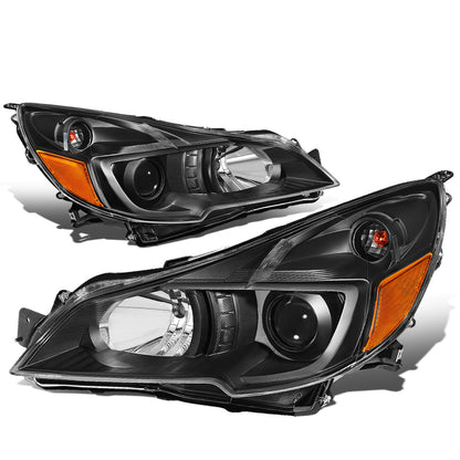 FAROS 10-14 SUBARU OUTBACK, LEGACY - PROJECTOR - 9005 HIGH BEAM / H1 LOW BEAM - BLACK HOUSING / AMBER CORNER