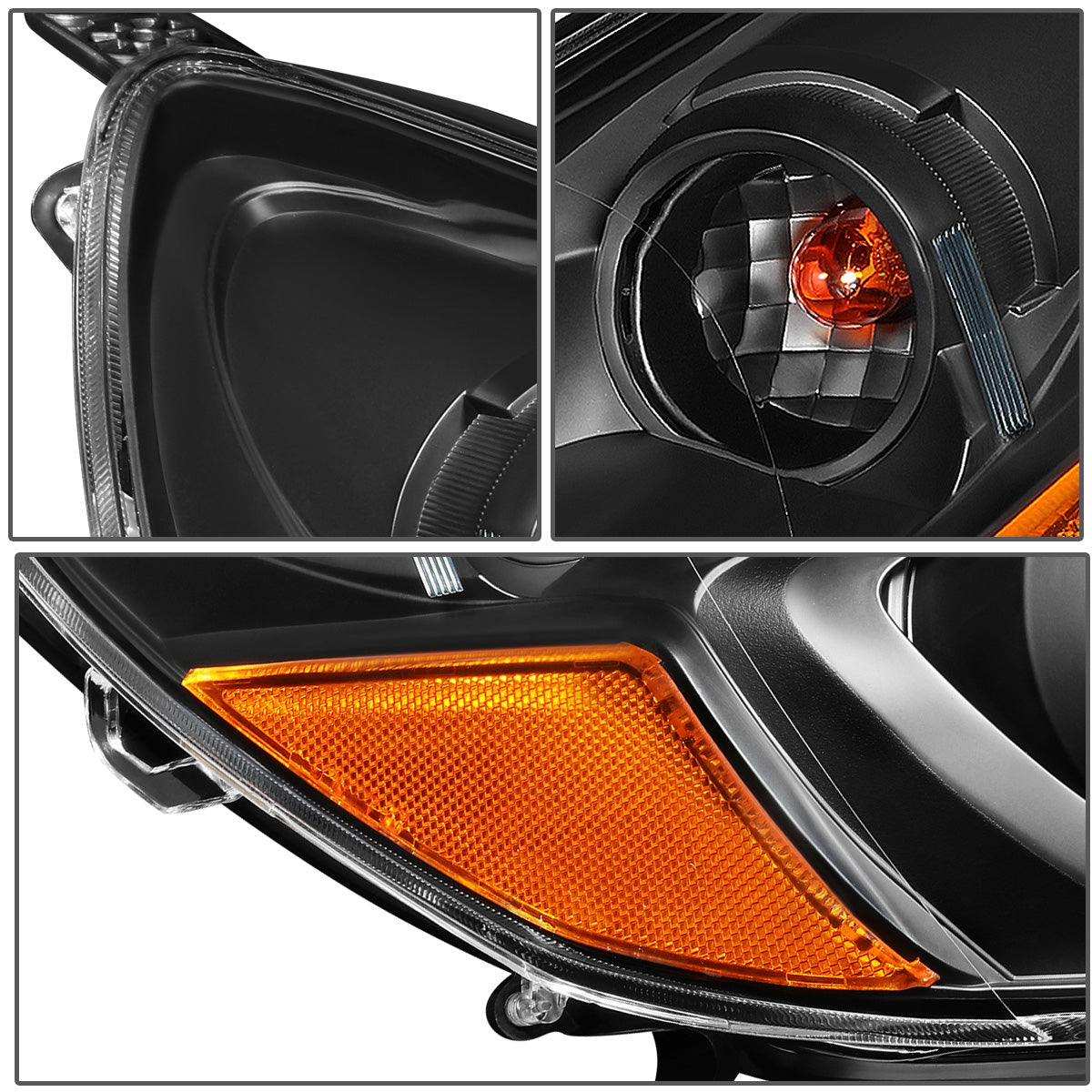 FAROS 10-14 SUBARU OUTBACK, LEGACY - PROJECTOR - 9005 HIGH BEAM / H1 LOW BEAM - BLACK HOUSING / AMBER CORNER