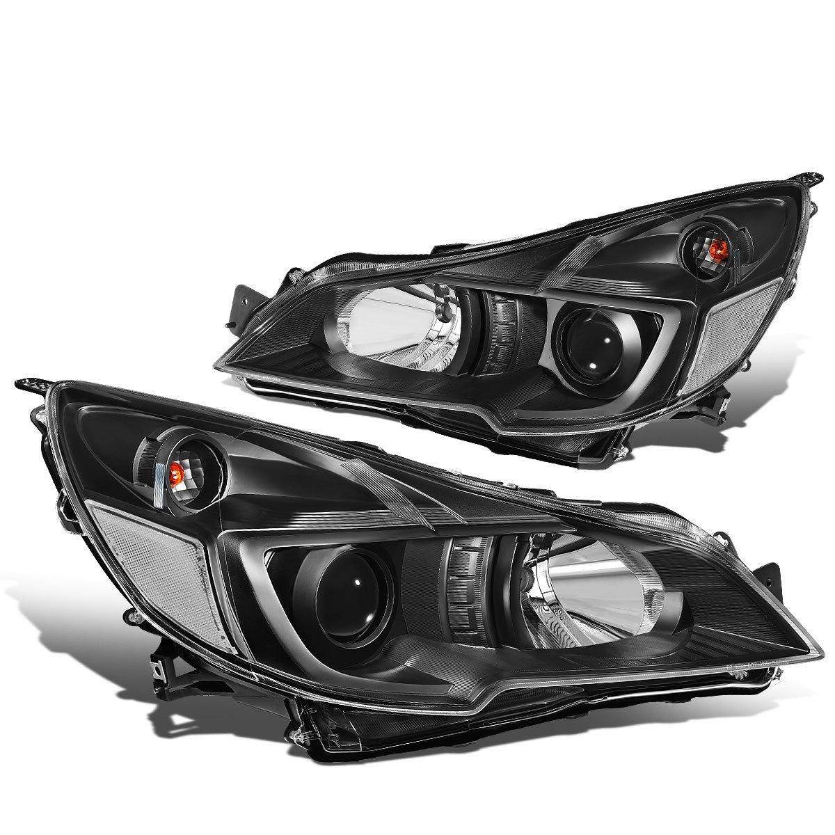 FAROS 10-14 SUBARU OUTBACK, LEGACY - PROJECTOR - 9005 HIGH BEAM / H1 LOW BEAM - BLACK HOUSING / CLEAR CORNER