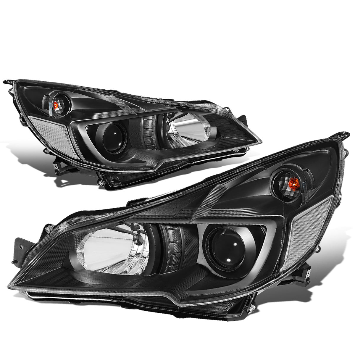 FAROS 10-14 SUBARU OUTBACK, LEGACY - PROJECTOR - 9005 HIGH BEAM / H1 LOW BEAM - BLACK HOUSING / CLEAR CORNER