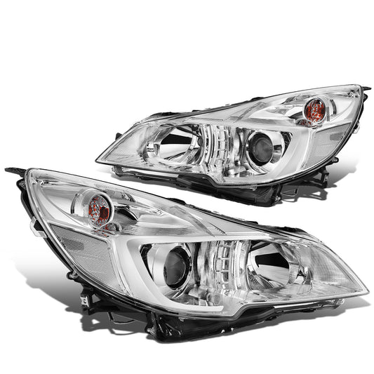 FAROS 10-14 SUBARU OUTBACK, LEGACY - PROJECTOR - 9005 HIGH BEAM / H1 LOW BEAM - CHROME HOUSING / CLEAR CORNER