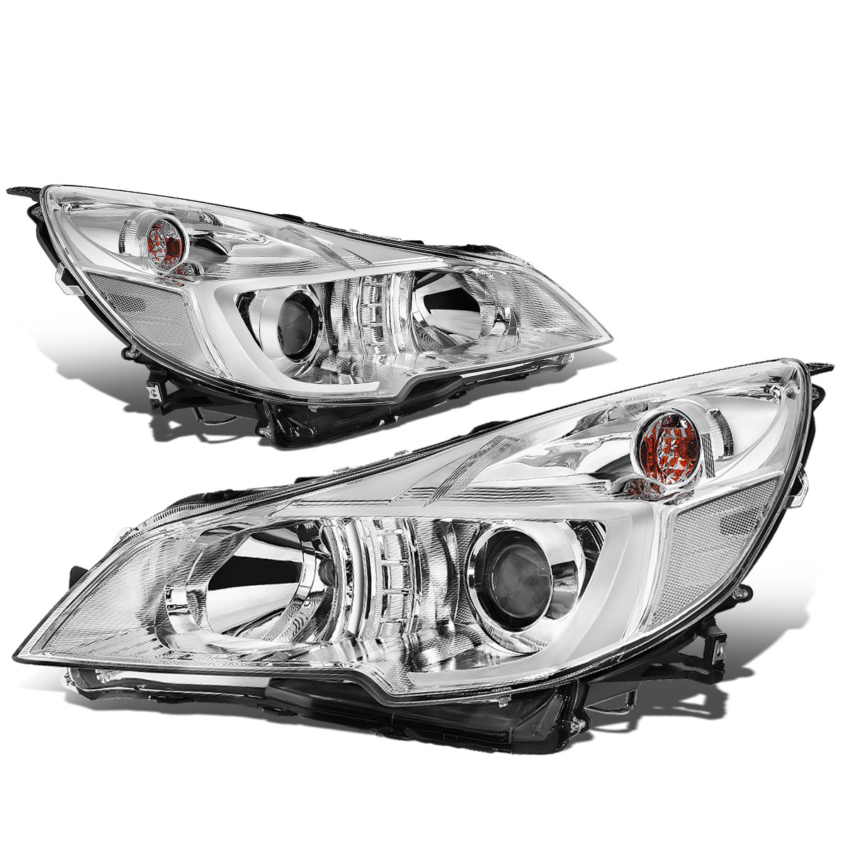 FAROS 10-14 SUBARU OUTBACK, LEGACY - PROJECTOR - 9005 HIGH BEAM / H1 LOW BEAM - CHROME HOUSING / CLEAR CORNER