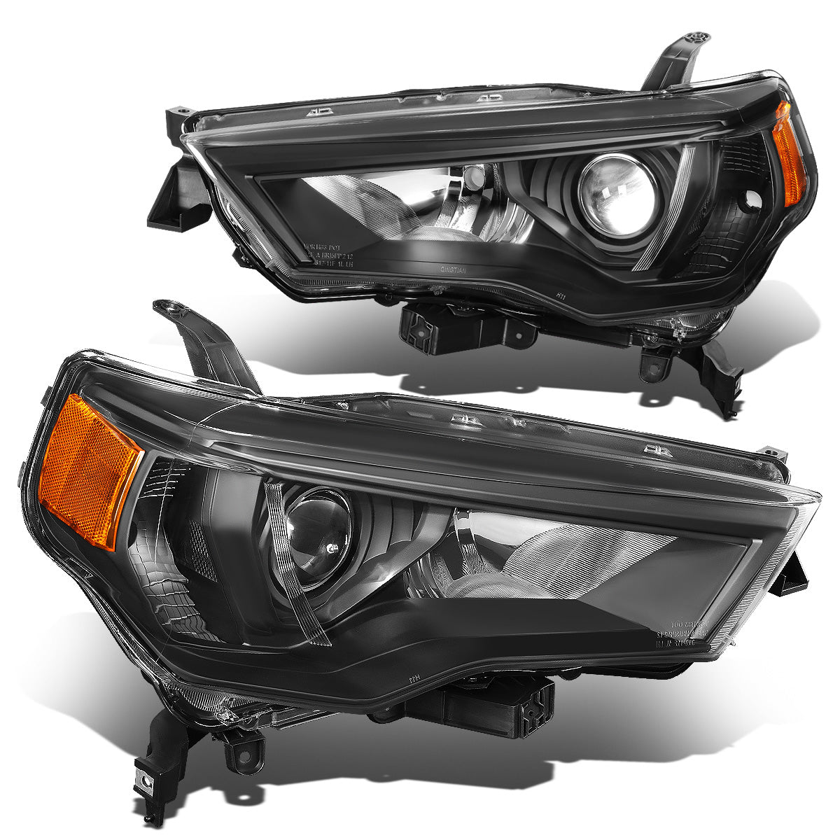FAROS 14-20 TOYOTA 4RUNNER - PROJECTOR - H11 LOW BEAM / 9005 HIGH BEAM / 7444NA TURN SIGNAL - BLACK HOUSING / AMBER CORNER