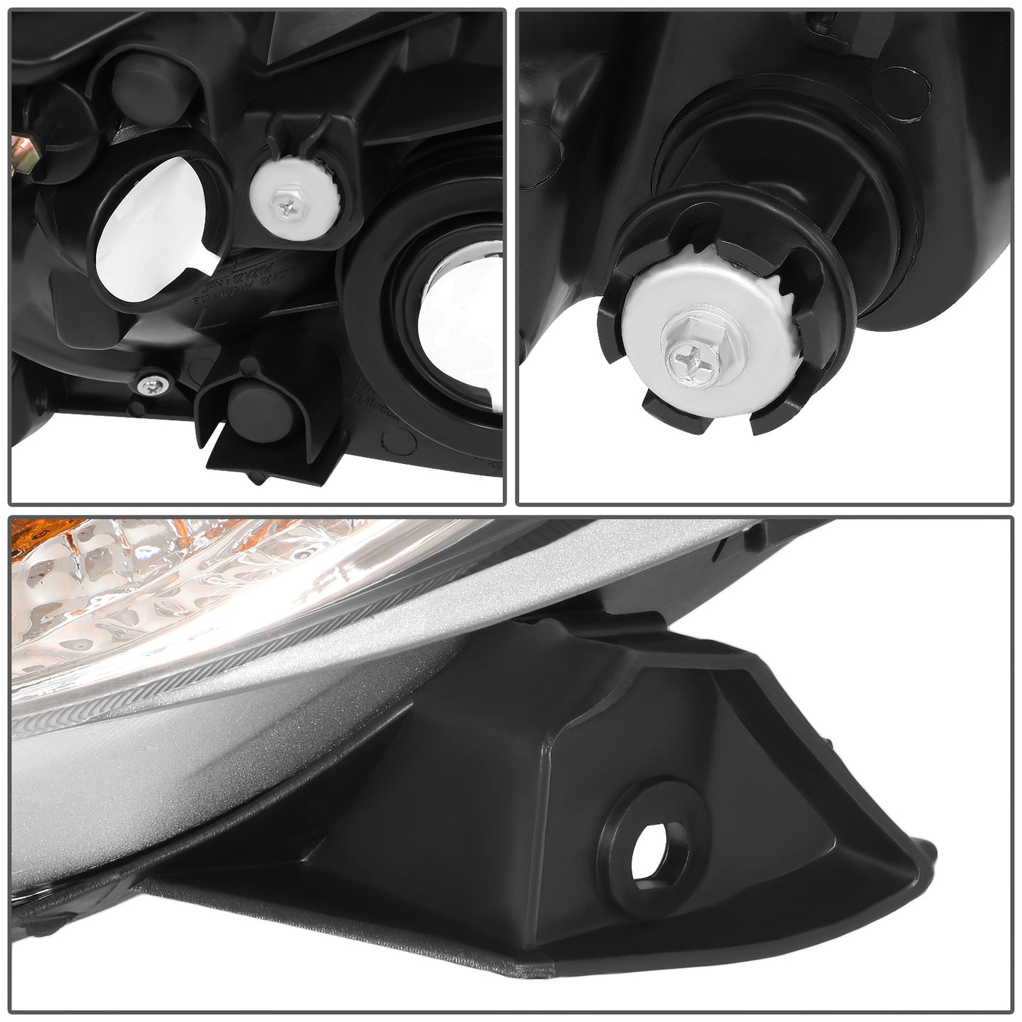 FAROS 02-04 TOYOTA CAMRY 4-DOOR - 9006 LOW BEAM / 9005 HIGH BEAM / 3457A TURN SIGNAL - CHROME HOUSING / CLEAR CORNER