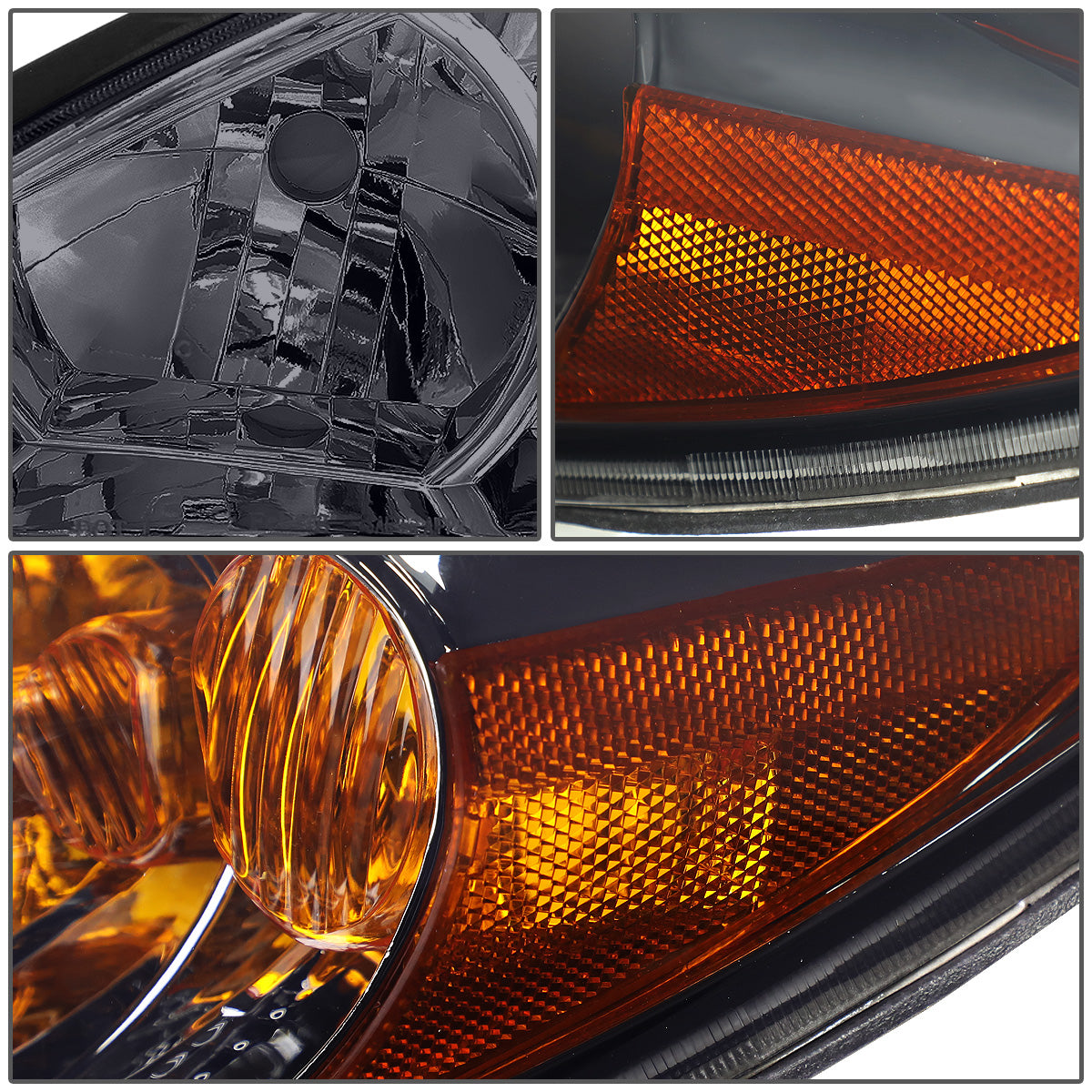 FAROS 02-04 TOYOTA CAMRY 4-DOOR - 9006 LOW BEAM / 9005 HIGH BEAM / 3457A TURN SIGNAL - CHROME HOUSING / AMBER CORNER