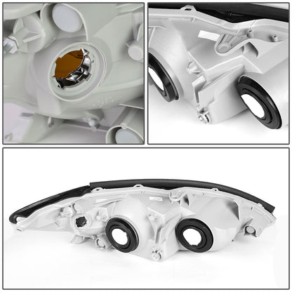 FAROS 02-04 TOYOTA CAMRY 4-DOOR - 9006 LOW BEAM / 9005 HIGH BEAM / 3457A TURN SIGNAL - CHROME HOUSING / AMBER CORNER