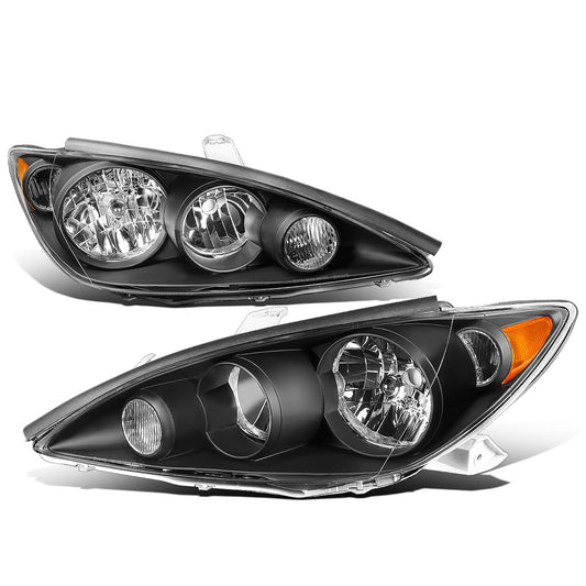 FAROS 05-06 TOYOTA CAMRY - 9006 LOW BEAM / 9005 HIGH BEAM / 4157NA TURN SIGNAL - BLACK HOUSING / AMBER CORNER