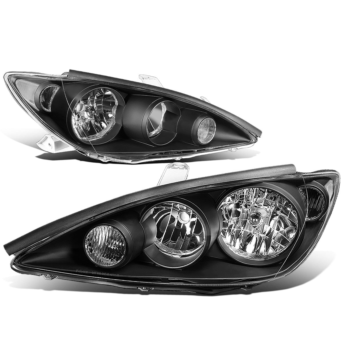 FAROS 05-06 TOYOTA CAMRY - 9006 LOW BEAM / 9005 HIGH BEAM / 4157NA TURN SIGNAL - BLACK HOUSING / CLEAR CORNER