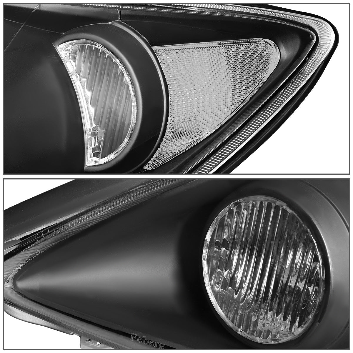 FAROS 05-06 TOYOTA CAMRY - 9006 LOW BEAM / 9005 HIGH BEAM / 4157NA TURN SIGNAL - BLACK HOUSING / CLEAR CORNER
