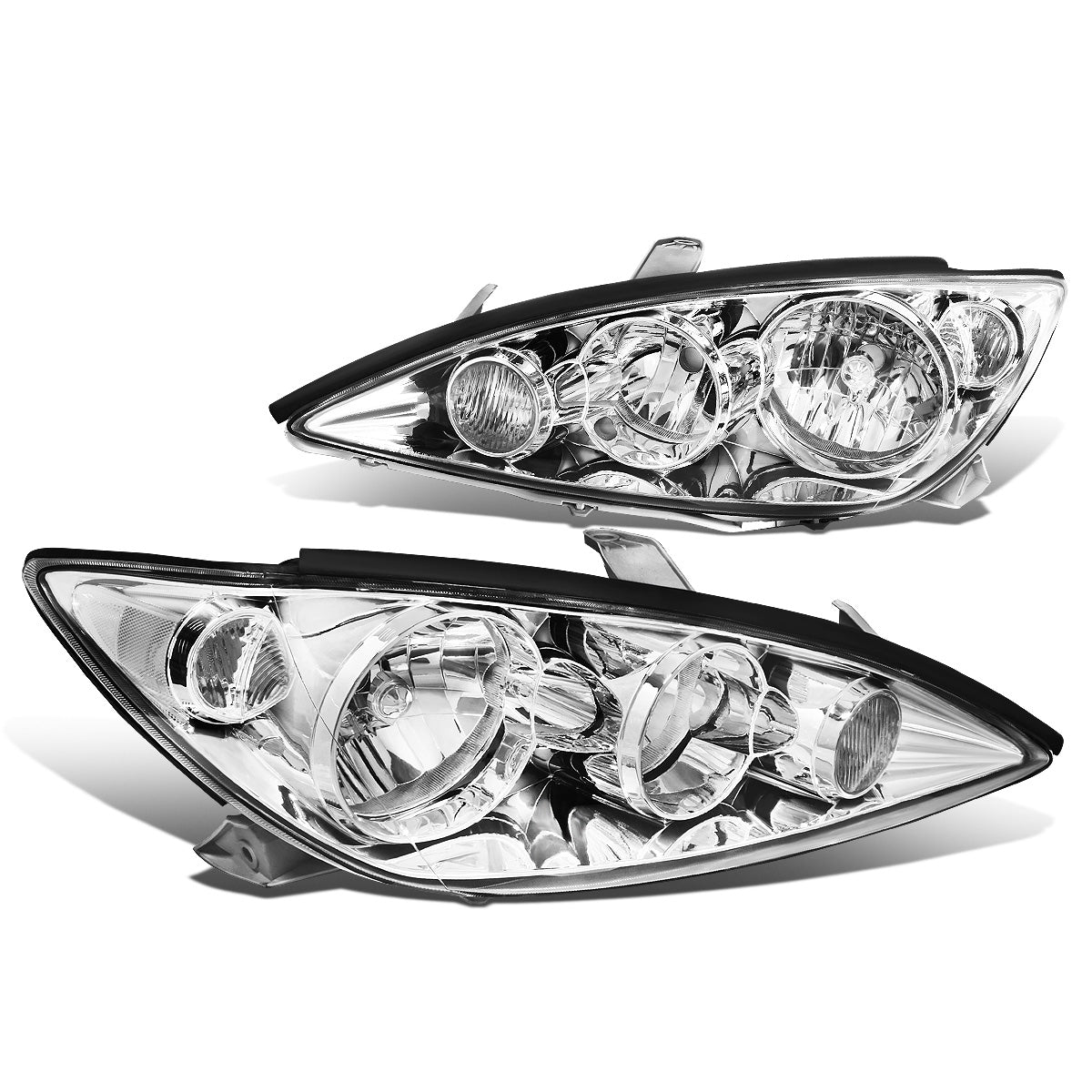 FAROS 05-06 TOYOTA CAMRY - 9006 LOW BEAM / 9005 HIGH BEAM / 4157NA TURN SIGNAL - CHROME HOUSING / CLEAR CORNE