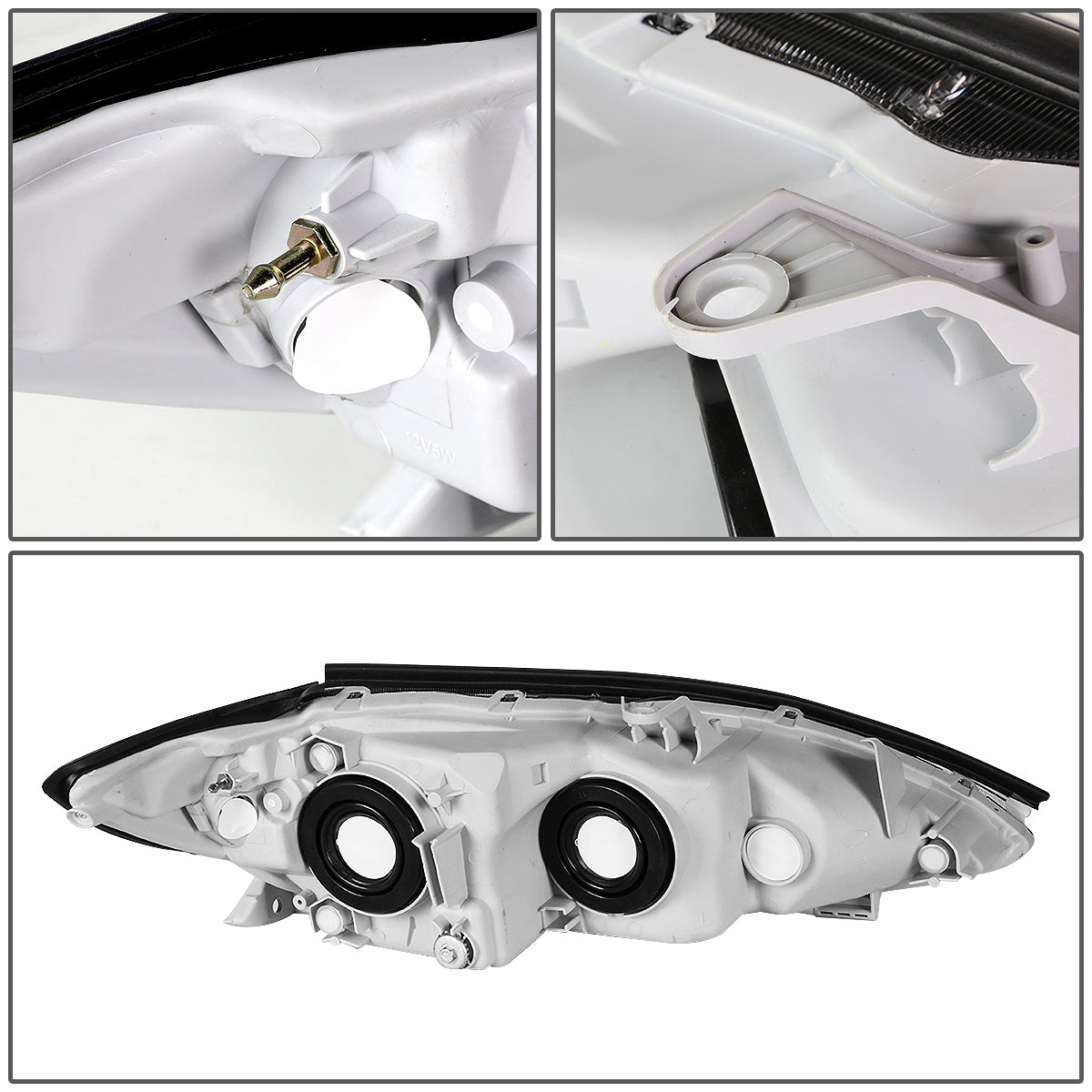FAROS 05-06 TOYOTA CAMRY - 9006 LOW BEAM / 9005 HIGH BEAM / 4157NA TURN SIGNAL - SMOKE HOUSING / CLEAR CORNER