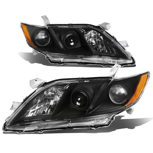 FAROS 07-09 TOYOTA CAMRY - H1 LOW BEAM / 9005 HIGH BEAM / 3457A TURN SIGNAL - BLACK HOUSING / AMBER CORNER
