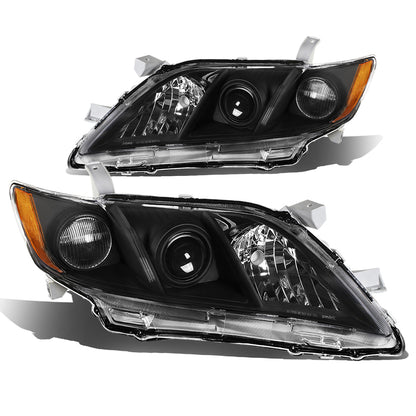 FAROS 07-09 TOYOTA CAMRY - H1 LOW BEAM / 9005 HIGH BEAM / 3457A TURN SIGNAL - BLACK HOUSING / AMBER CORNER
