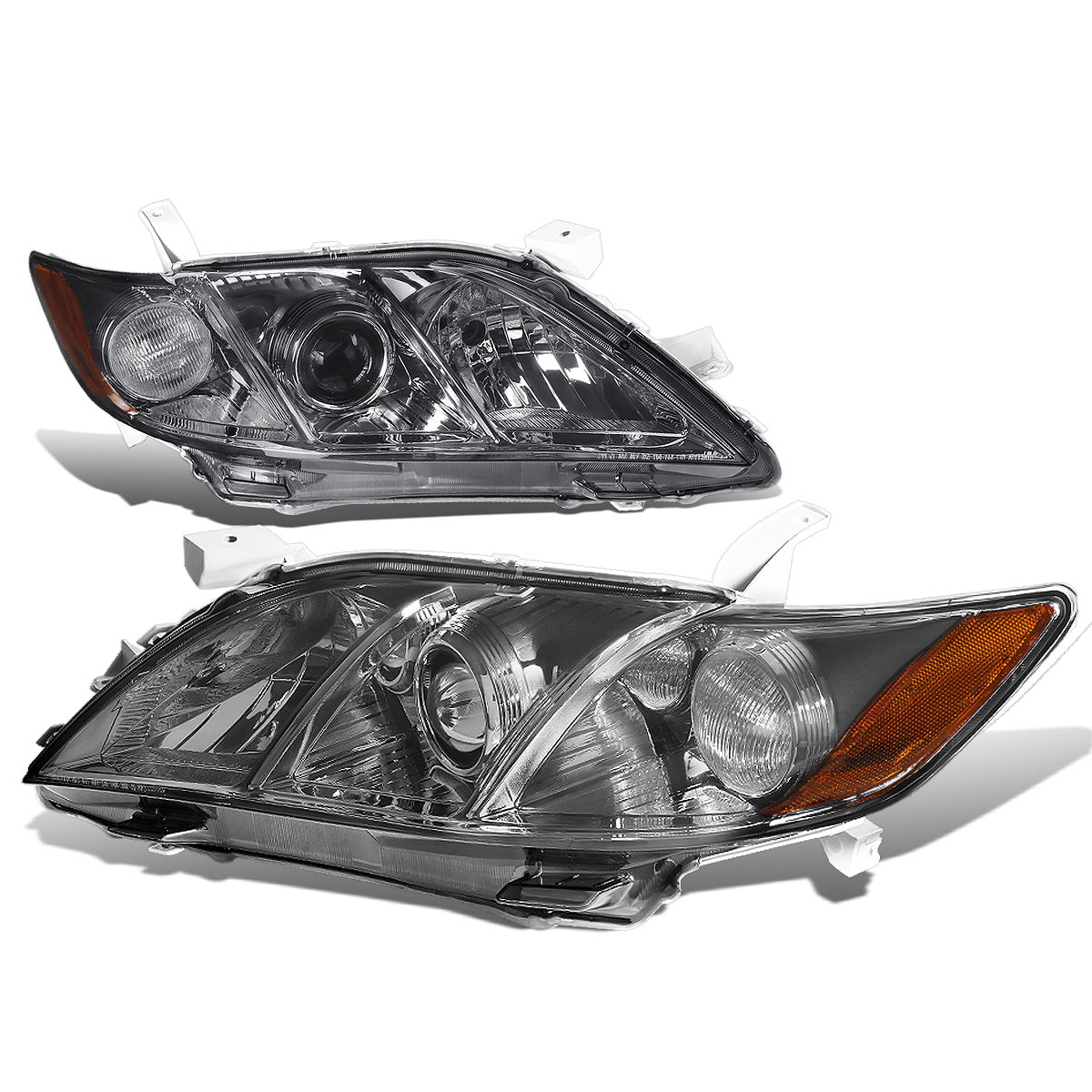 FAROS 07-09 TOYOTA CAMRY - H1 LOW BEAM / 9005 HIGH BEAM / 3457A TURN SIGNAL - SMOKE HOUSING / AMBER CORNER