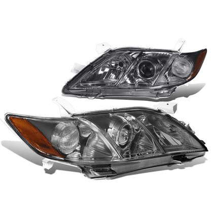 FAROS 07-09 TOYOTA CAMRY - H1 LOW BEAM / 9005 HIGH BEAM / 3457A TURN SIGNAL - SMOKE HOUSING / AMBER CORNER
