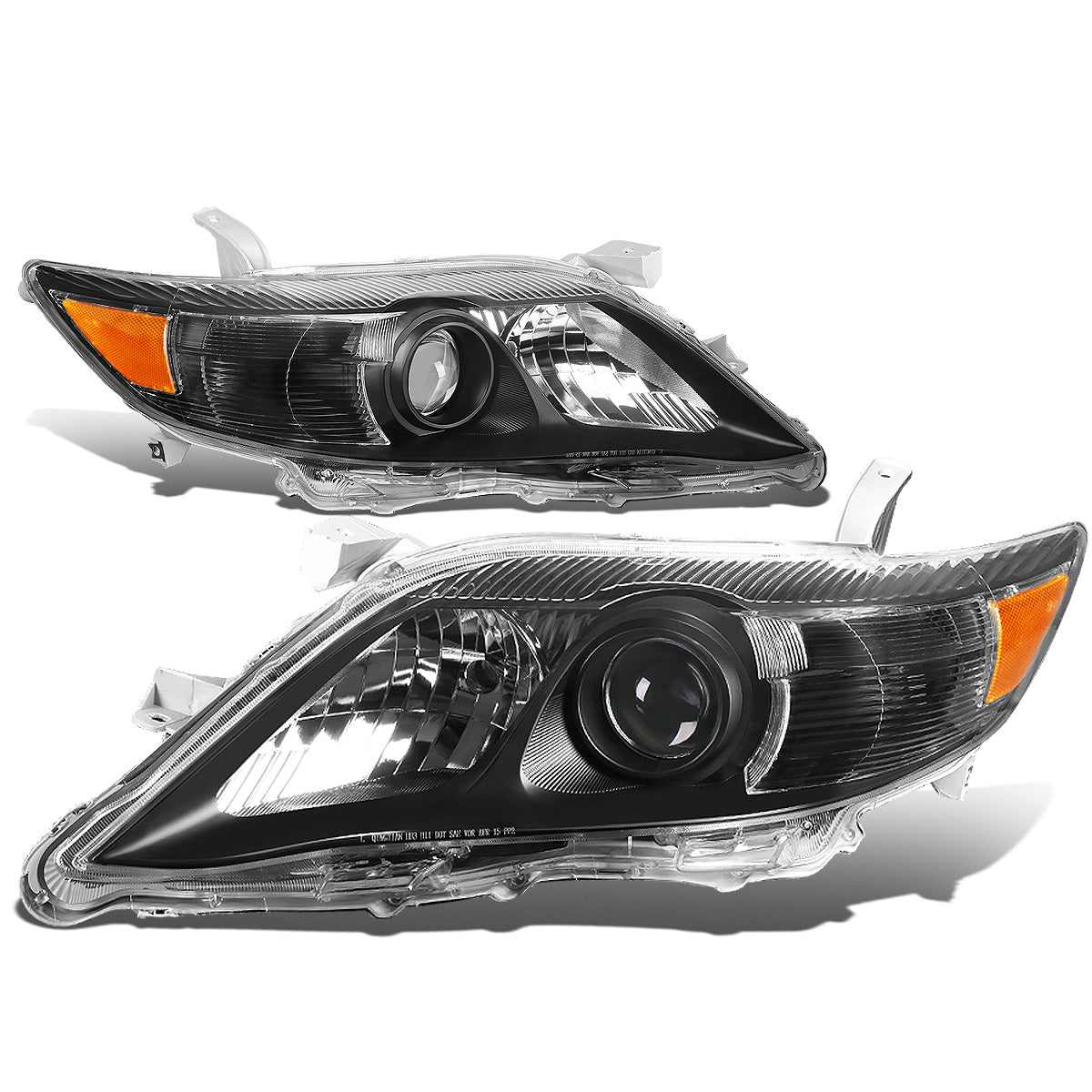 FAROS 10-11 TOYOTA CAMRY - PROJECTOR - H11 LOW BEAM / 9005 HIGH BEAM / 7440A TURN SIGNAL - BLACK HOUSING / AMBER CORNER