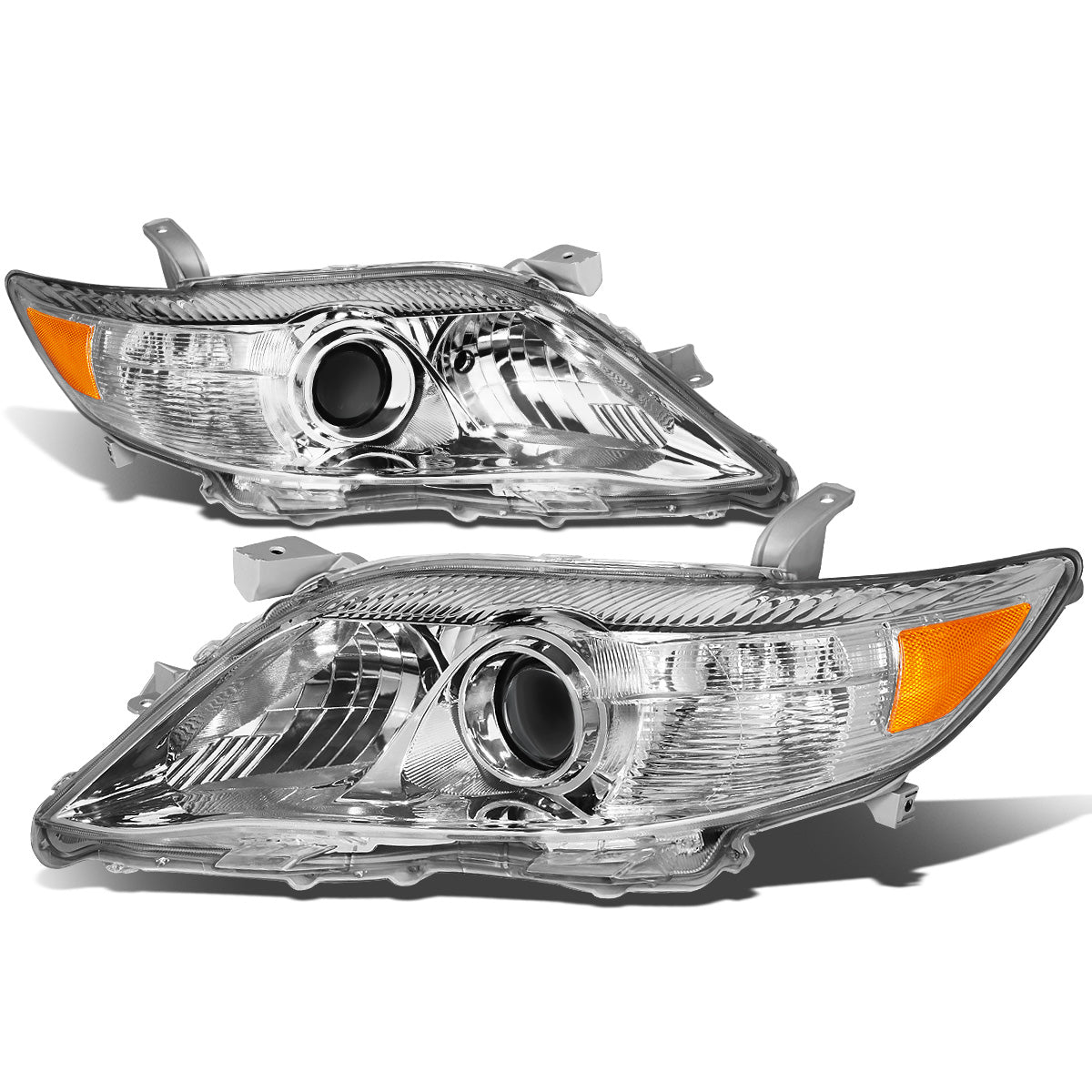 FAROS 10-11 TOYOTA CAMRY - PROJECTOR - H11 LOW BEAM / 9005 HIGH BEAM / 7440A TURN SIGNAL - CHROME HOUSING / AMBER CORNER