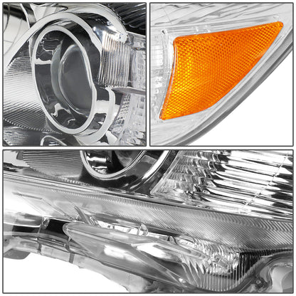 FAROS 10-11 TOYOTA CAMRY - PROJECTOR - H11 LOW BEAM / 9005 HIGH BEAM / 7440A TURN SIGNAL - CHROME HOUSING / AMBER CORNER