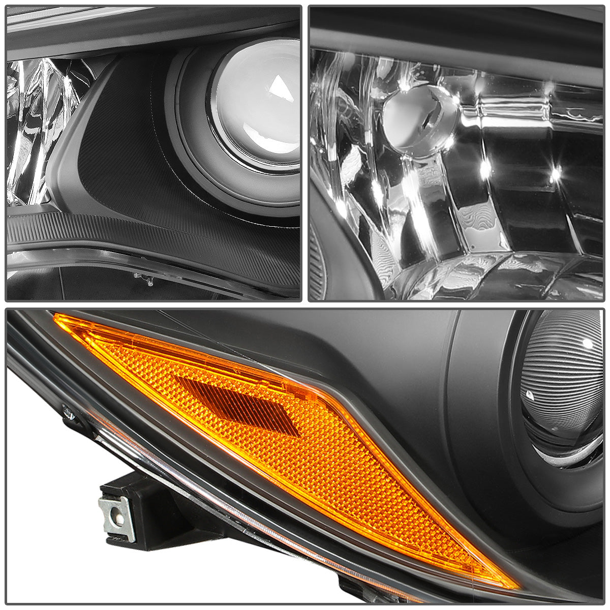 FAROS 15-17 TOYOTA CAMRY - FITS MODELS W/ HALOGEN HEADLIGHTS - PROJECTOR LOW BEAM - 9005 HIGH / H11 LOW BEAM - BLACK HOUSING / AMBER CORNER