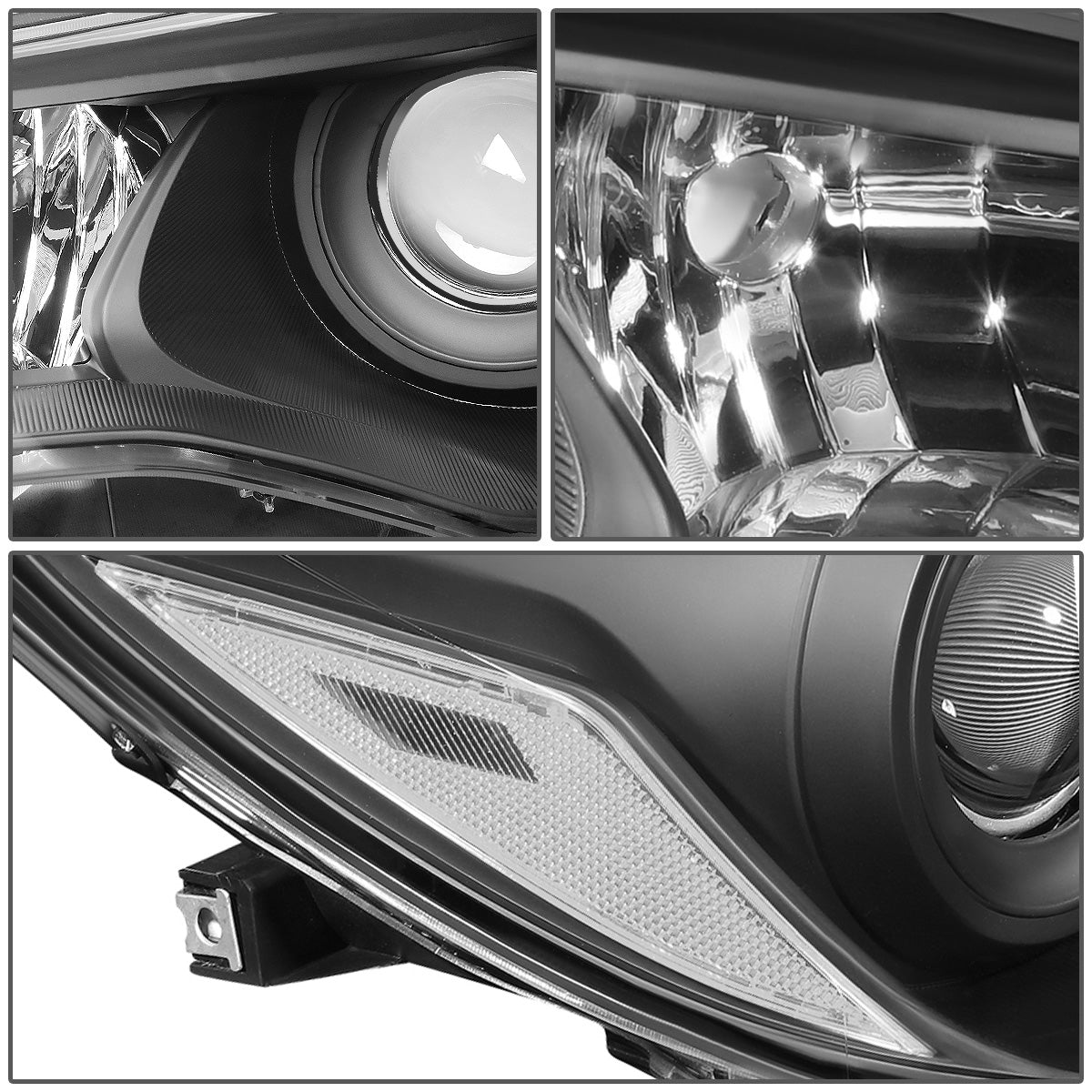 FAROS 15-17 TOYOTA CAMRY - FITS MODELS W/ HALOGEN HEADLIGHTS - PROJECTOR LOW BEAM - 9005 HIGH / H11 LOW BEAM - BLACK HOUSING / CLEAR CORNER