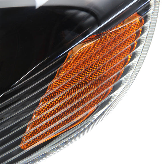 FAROS 03-08 TOYOTA COROLLA - 9006 LOW BEAM / 9005 HIGH BEAM / 3157A TURN SIGNAL - BLACK HOUSING / AMBER CORNER