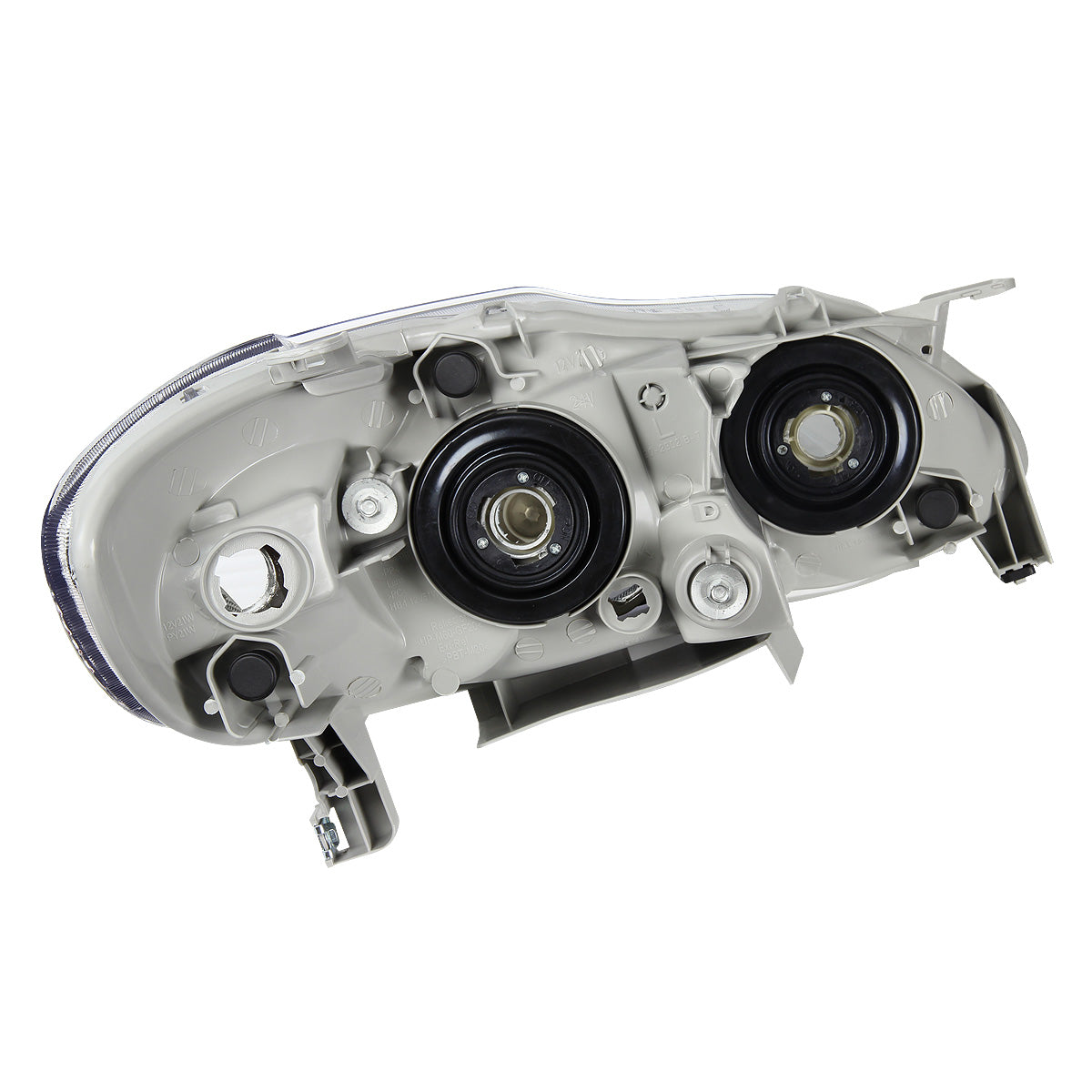 FAROS 03-08 TOYOTA COROLLA - 9006 LOW BEAM / 9005 HIGH BEAM / 3157A TURN SIGNAL - BLACK HOUSING / CLEAR CORNER