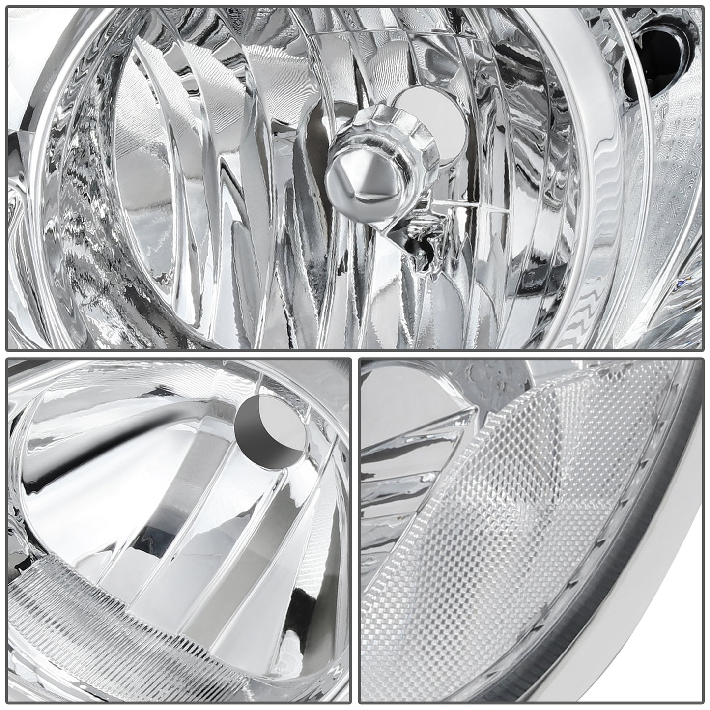 FAROS 03-08 TOYOTA COROLLA - 9006 LOW BEAM / 9005 HIGH BEAM / 3157A TURN SIGNAL - CHROME HOUSING / CLEAR CORNER