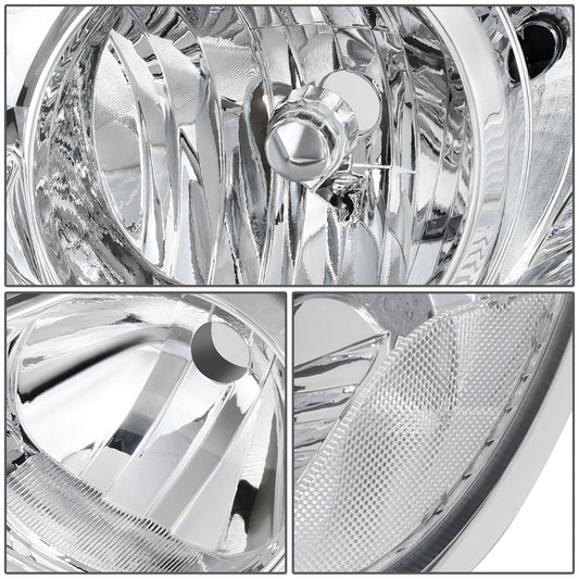 FAROS 03-08 TOYOTA COROLLA - 9006 LOW BEAM / 9005 HIGH BEAM / 3157A TURN SIGNAL - CHROME HOUSING / CLEAR CORNER