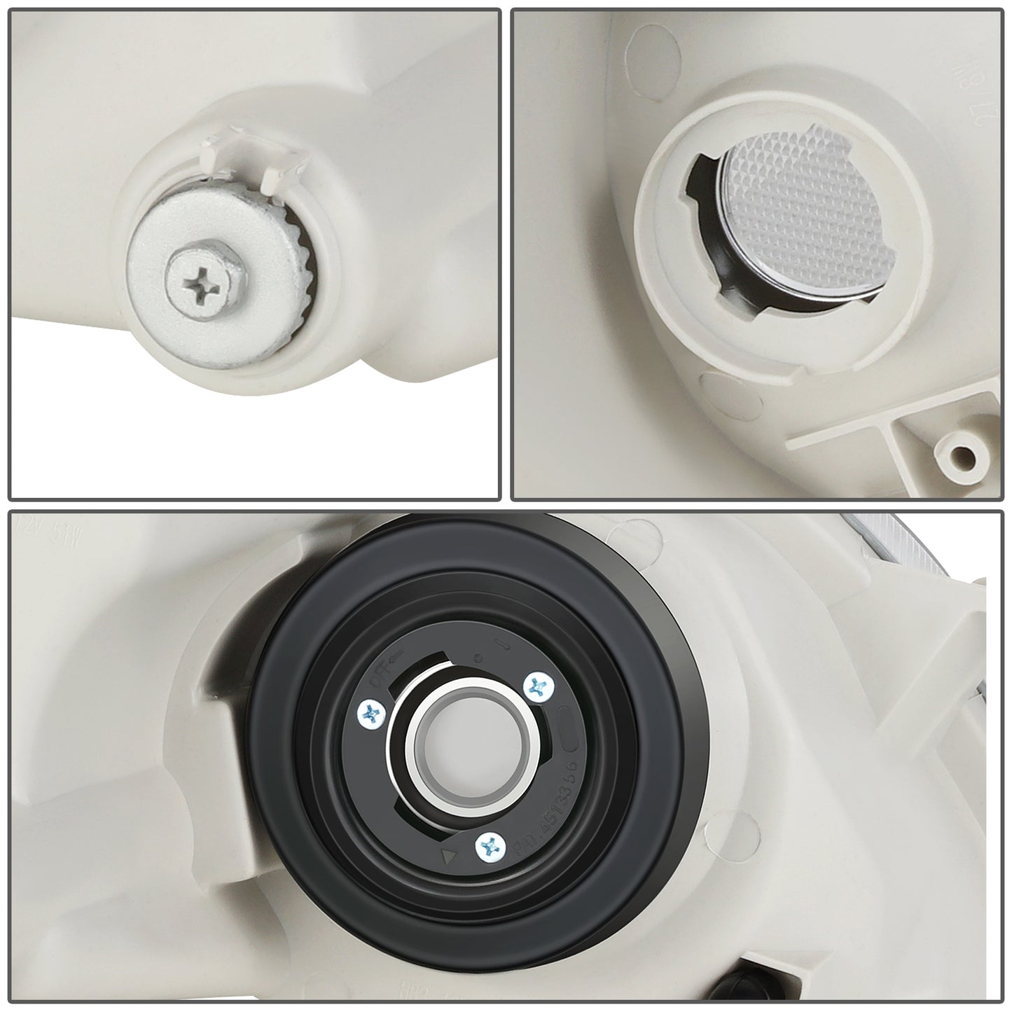 FAROS 03-08 TOYOTA COROLLA - 9006 LOW BEAM / 9005 HIGH BEAM / 3157A TURN SIGNAL - CHROME HOUSING / CLEAR CORNER