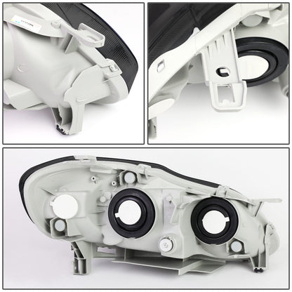 FAROS 03-08 TOYOTA COROLLA - 9006 LOW BEAM / 9005 HIGH BEAM / 3157A TURN SIGNAL - SMOKE HOUSING / AMBER CORNER