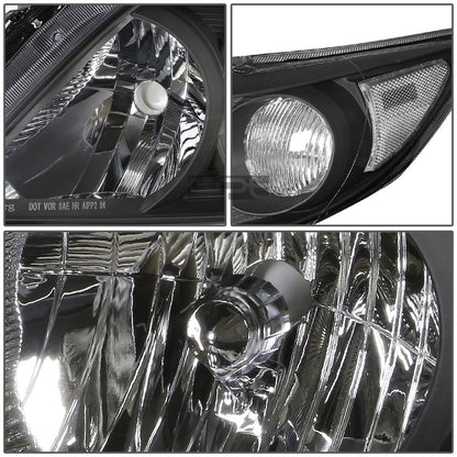 FAROS 09-10 TOYOTA COROLLA - 9006 LOW BEAM / 9005 HIGH BEAM / 3457A TURN SIGNAL - BLACK HOUSING / CLEAR CORNER