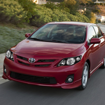 FAROS 09-10 TOYOTA COROLLA - 9006 LOW BEAM / 9005 HIGH BEAM / 3457A TURN SIGNAL - BLACK HOUSING / CLEAR CORNER