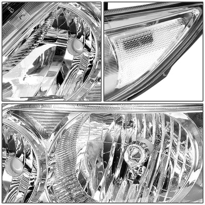 FAROS 09-10 TOYOTA COROLLA - 9006 LOW BEAM / 9005 HIGH BEAM / 3457A TURN SIGNAL - CHROME HOUSING / CLEAR CORNER