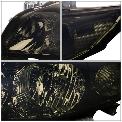 FAROS 09-10 TOYOTA COROLLA - 9006 LOW BEAM / 9005 HIGH BEAM / 3457A TURN SIGNAL - SMOKE HOUSING / CLEAR CORNER