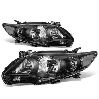 FAROS 11-13 TOYOTA COROLLA - 9006 LOW BEAM / 9005 HIGH BEAM / 3457A TURN SIGNAL - BLACK HOUSING / CLEAR CORNER