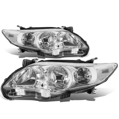 FAROS 11-13 TOYOTA COROLLA - 9006 LOW BEAM / 9005 HIGH BEAM / 3457A TURN SIGNAL - CHROME HOUSING / CLEAR CORNE