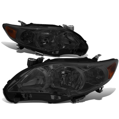 FAROS 11-13 TOYOTA COROLLA - 9006 LOW BEAM / 9005 HIGH BEAM / 3457A TURN SIGNAL - SMOKE HOUSING / AMBER CORNER