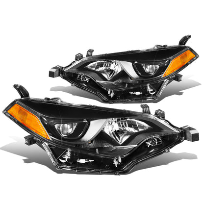 FAROS 14-16 TOYOTA COROLLA SEDAN - PROJECTOR - LED LOW BEAM / 9005 HIGH BEAM - 7444NA TURN SIGNAL - BLACK HOUSING / AMBER CORNER