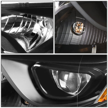 FAROS 14-16 TOYOTA COROLLA SEDAN - PROJECTOR - LED LOW BEAM / 9005 HIGH BEAM - 7444NA TURN SIGNAL - BLACK HOUSING / AMBER CORNER
