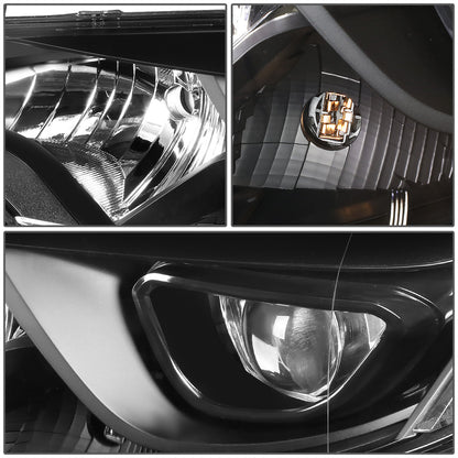 FAROS 14-16 TOYOTA COROLLA SEDAN - PROJECTOR - LED LOW BEAM / 9005 HIGH BEAM - 7444NA TURN SIGNAL - BLACK HOUSING / CLEAR CORNER