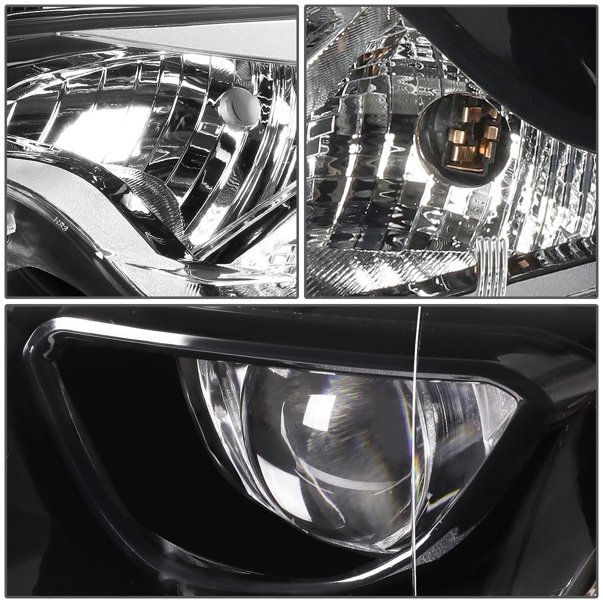 FAROS 14-16 TOYOTA COROLLA SEDAN - PROJECTOR - LED LOW BEAM / 9005 HIGH BEAM - 7444NA TURN SIGNAL - CHROME HOUSING / AMBER CORNER