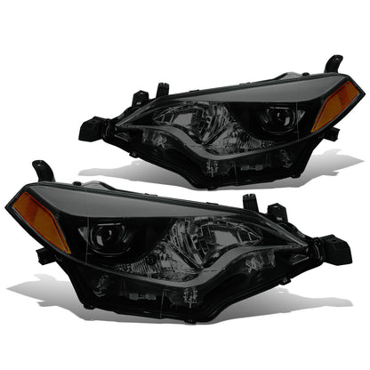 FAROS 14-16 TOYOTA COROLLA SEDAN - PROJECTOR - LED LOW BEAM / 9005 HIGH BEAM - 7444NA TURN SIGNAL - SMOKE HOUSING / AMBER CORNER
