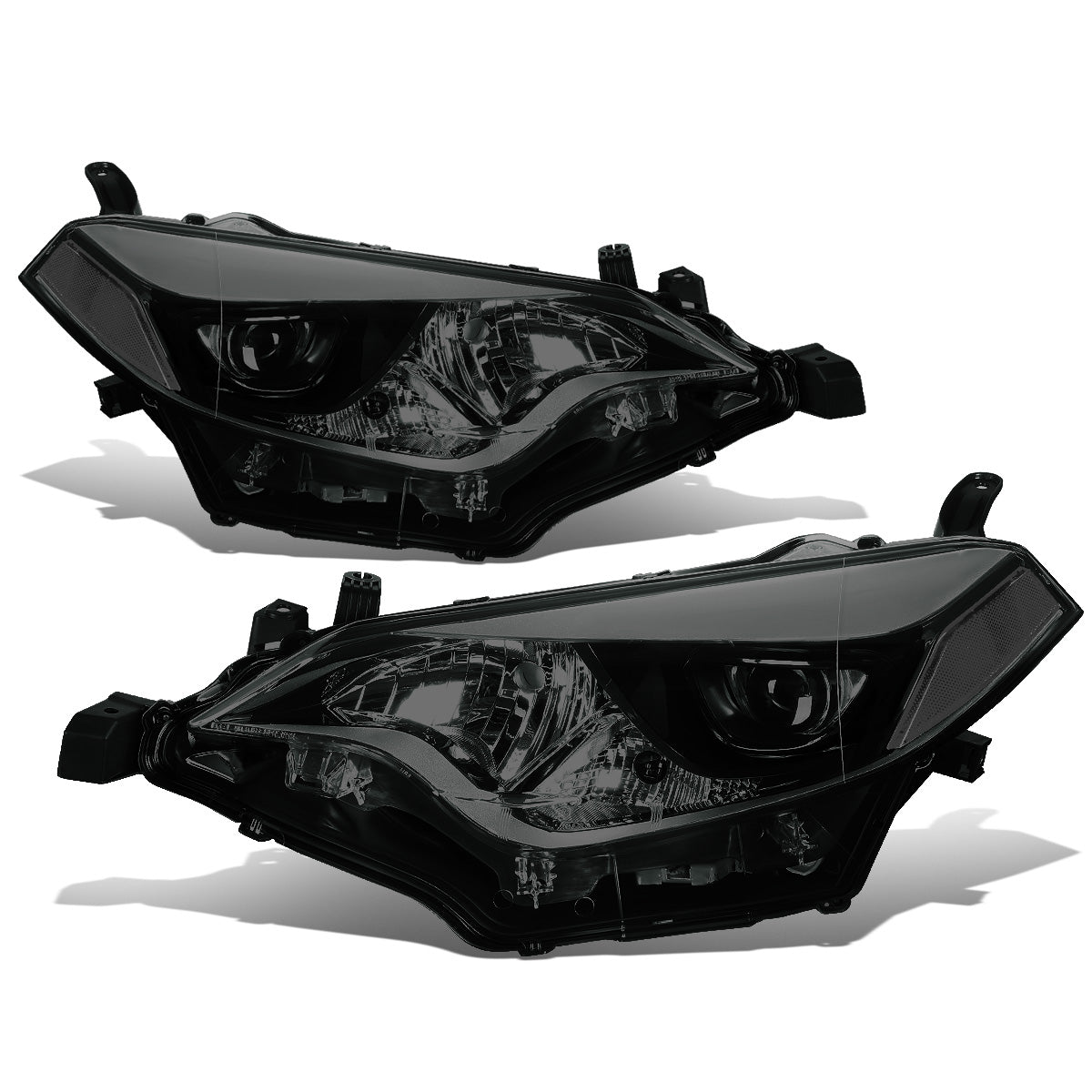 FAROS 14-16 TOYOTA COROLLA SEDAN - PROJECTOR - LED LOW BEAM / 9005 HIGH BEAM - 7444NA TURN SIGNAL - SMOKE HOUSING / CLEAR CORNER