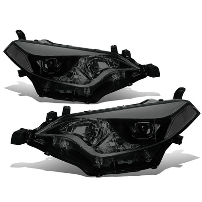 FAROS 14-16 TOYOTA COROLLA SEDAN - PROJECTOR - LED LOW BEAM / 9005 HIGH BEAM - 7444NA TURN SIGNAL - SMOKE HOUSING / CLEAR CORNER