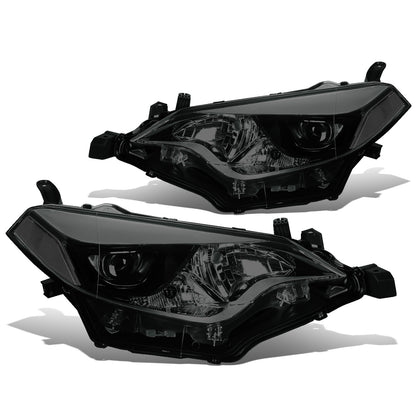 FAROS 14-16 TOYOTA COROLLA SEDAN - PROJECTOR - LED LOW BEAM / 9005 HIGH BEAM - 7444NA TURN SIGNAL - SMOKE HOUSING / CLEAR CORNER