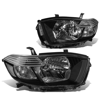 FAROS 08-10 TOYOTA HIGHLANDER - H4 LOW BEAM / HIGH BEAM / 7440A TURN SIGNAL - BLACK HOUSING / CLEAR CORNER