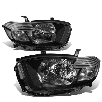FAROS 08-10 TOYOTA HIGHLANDER - H4 LOW BEAM / HIGH BEAM / 7440A TURN SIGNAL - BLACK HOUSING / CLEAR CORNER